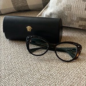 Versace rhinestone Cat-Eye frames